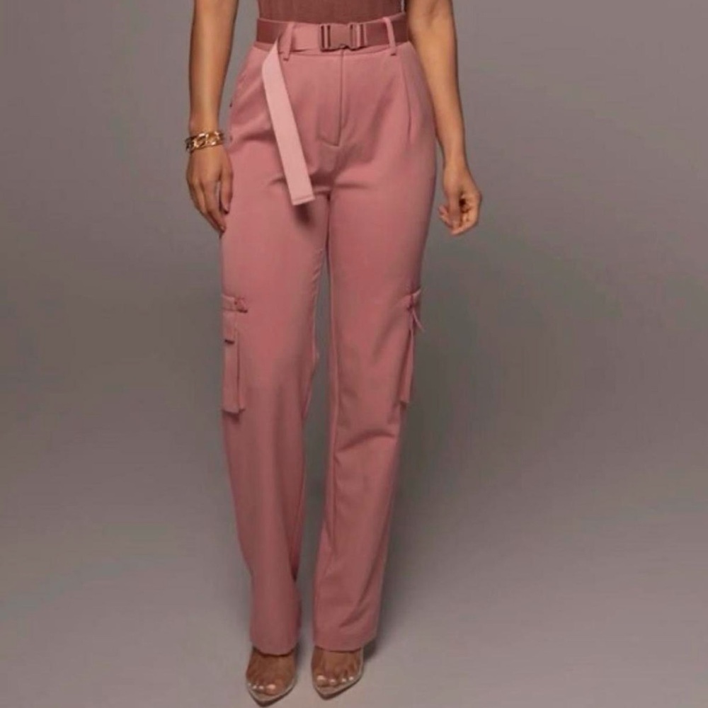 Jluxlabel cargo fit pants brown